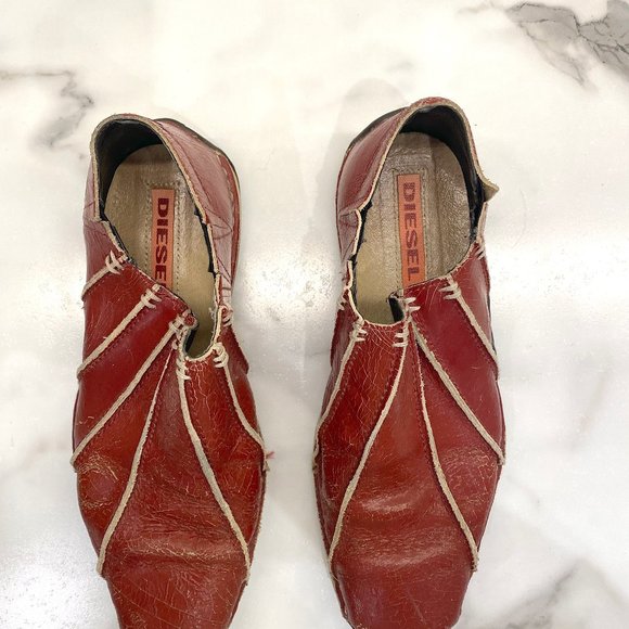 Vintage Diesel Shoes Red Leather - Picture 2 of 7